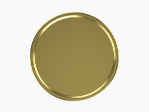 Round Gift Empty Can Jar Metal Brass 01 3D Model