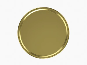 Round Gift Empty Can Jar Metal Brass 01 3D Model