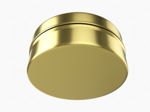 Round Gift Empty Can Jar Metal Brass 01 3D Model