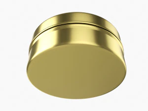 Round Gift Empty Can Jar Metal Brass 01 3D Model