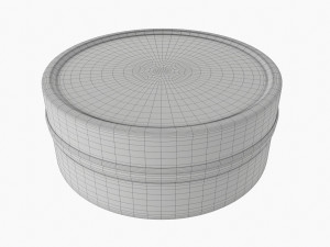 Round Gift Empty Can Jar Metal Brass 01 3D Model
