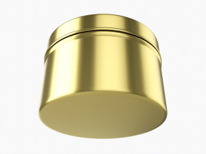 Round Gift Empty Can Jar Metal Brass 03 3D मॉडल
