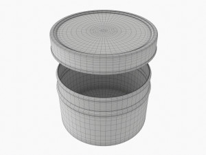 Round Gift Empty Can Jar Metal Brass 03 3D मॉडल
