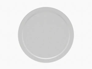 Kado Bulat Toples Kosong Kaleng Logam Dicat Putih 01 Model 3D