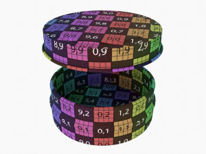 Kado Bulat Toples Kosong Kaleng Logam Dicat Putih 01 Model 3D