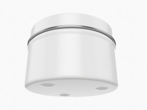 Round Gift Empty Can Jar Metal Painted White 03 3Dモデル