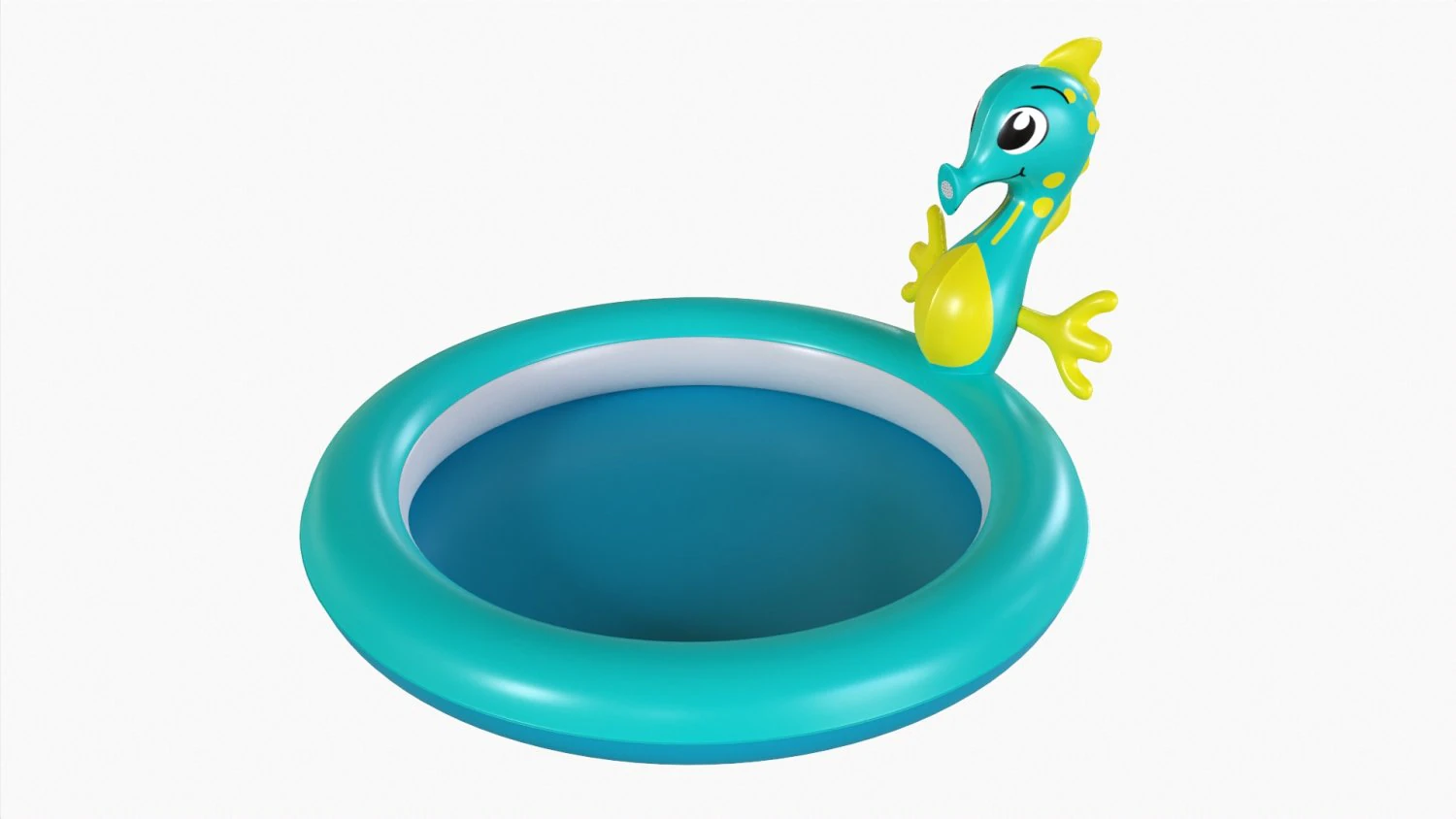 Sprinkler Pool With Seahorse 3D Model .c4d .max .obj .3ds .fbx .stl .blend 