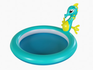Sprinkler Pool With Seahorse 3D Model