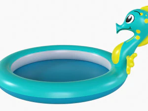 Sprinkler Pool With Seahorse 3D Model