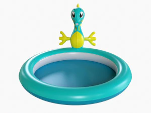 Sprinkler Pool With Seahorse 3D Model