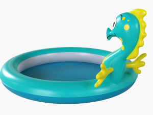 Sprinkler Pool With Seahorse 3Dモデル