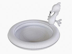 Sprinkler Pool With Seahorse 3D Model