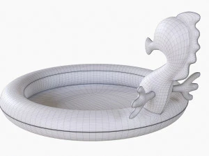 Sprinkler Pool With Seahorse 3D Model