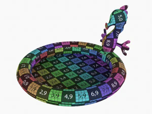 Sprinkler Pool With Seahorse 3D Model