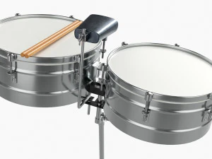 Set timballi Modello 3D