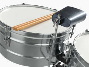 Set timballi Modello 3D