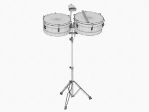 Set timballi Modello 3D