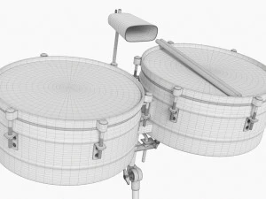 Set timballi Modello 3D