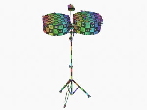 Set timballi Modello 3D