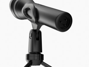 Vocal Microphone With Tripod 3D Модель