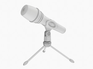 Vocal Microphone With Tripod 3D Модель