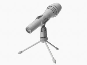 Vocal Microphone With Tripod 3D Model