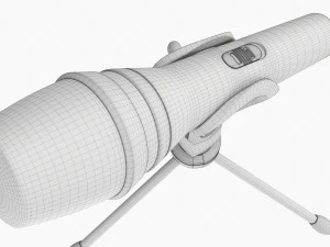 Vocal Microphone With Tripod 3D Model