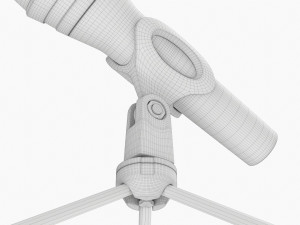 Vocal Microphone With Tripod 3D Модель