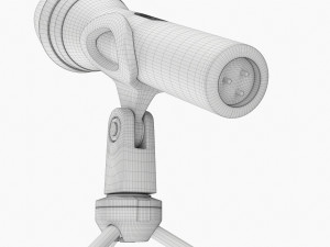 Vocal Microphone With Tripod 3D Модель