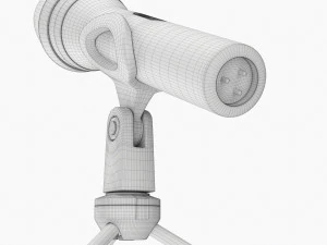 Vocal Microphone With Tripod 3D Model