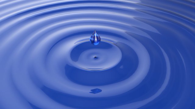 Water Surface With Drop 3D 模型 .c4d .max .obj .3ds .fbx .stl .blend 
