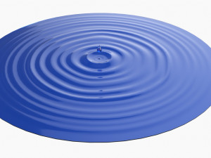 Water Surface With Drop 3D 模型