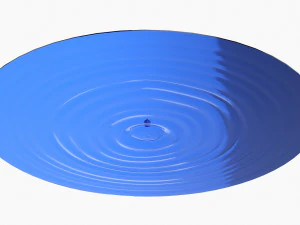 Superficie dell'acqua con goccia Modello 3D