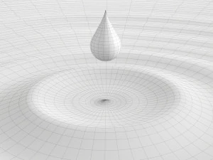 Superficie dell'acqua con goccia Modello 3D