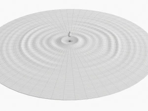 Superficie dell'acqua con goccia Modello 3D