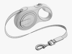 Automatic Extending Dog Leash Rope 3D Model