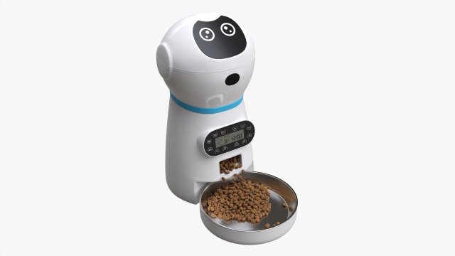 Automatic Pet Feeder 3D Модель .c4d .max .obj .3ds .fbx .stl .blend 