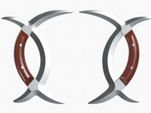Bagua Moon Knives 3D Model