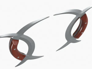 Bagua Moon Knives 3D Model