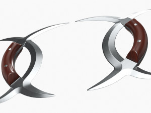 Bagua Moon Knives Model 3D