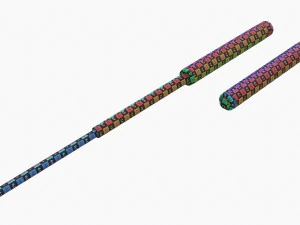 Logam Teleskopik Tongkat Model 3D