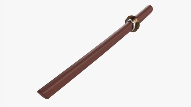Bokken Shoto 3D Model .c4d .max .obj .3ds .fbx .stl .blend 