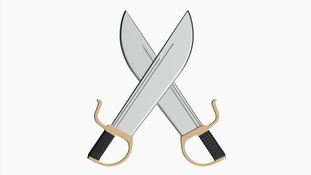 Butterfly Short Swords Model 3D .c4d .max .obj .3ds .fbx .stl .blend 