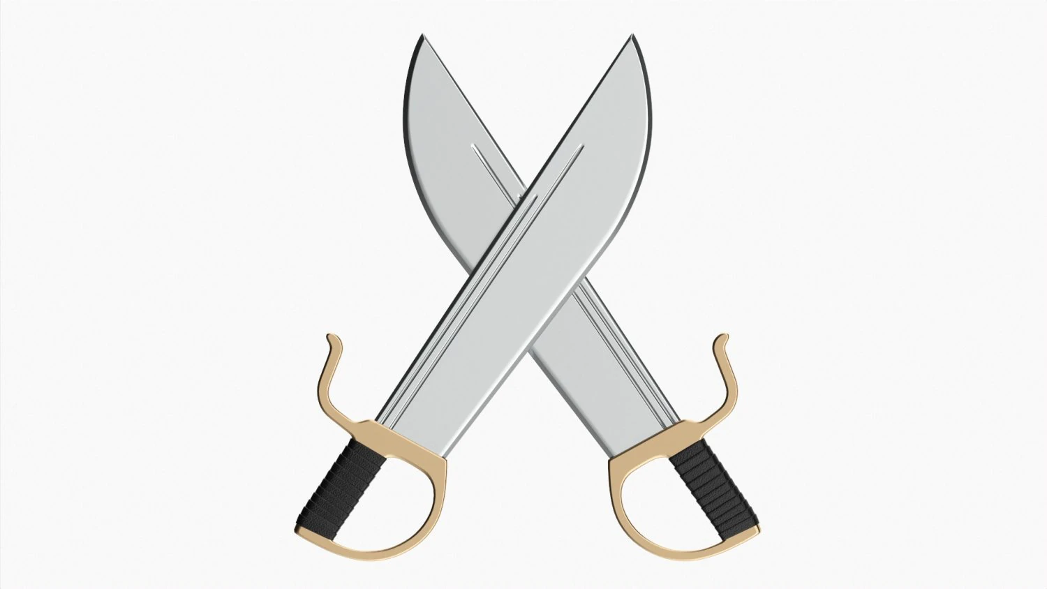 Butterfly Short Swords 3D Model .c4d .max .obj .3ds .fbx .stl .blend
