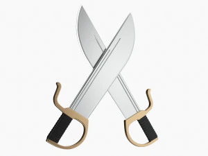 Butterfly Short Swords 3D Model