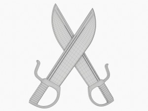 Butterfly Short Swords Model 3D