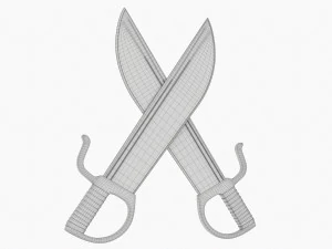 Butterfly Short Swords 3D Model