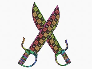 Butterfly Short Swords 3D Model