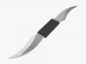 Double Bladed Throwing Knife 3D Model