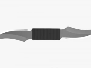 Double Bladed Throwing Knife 3D Model